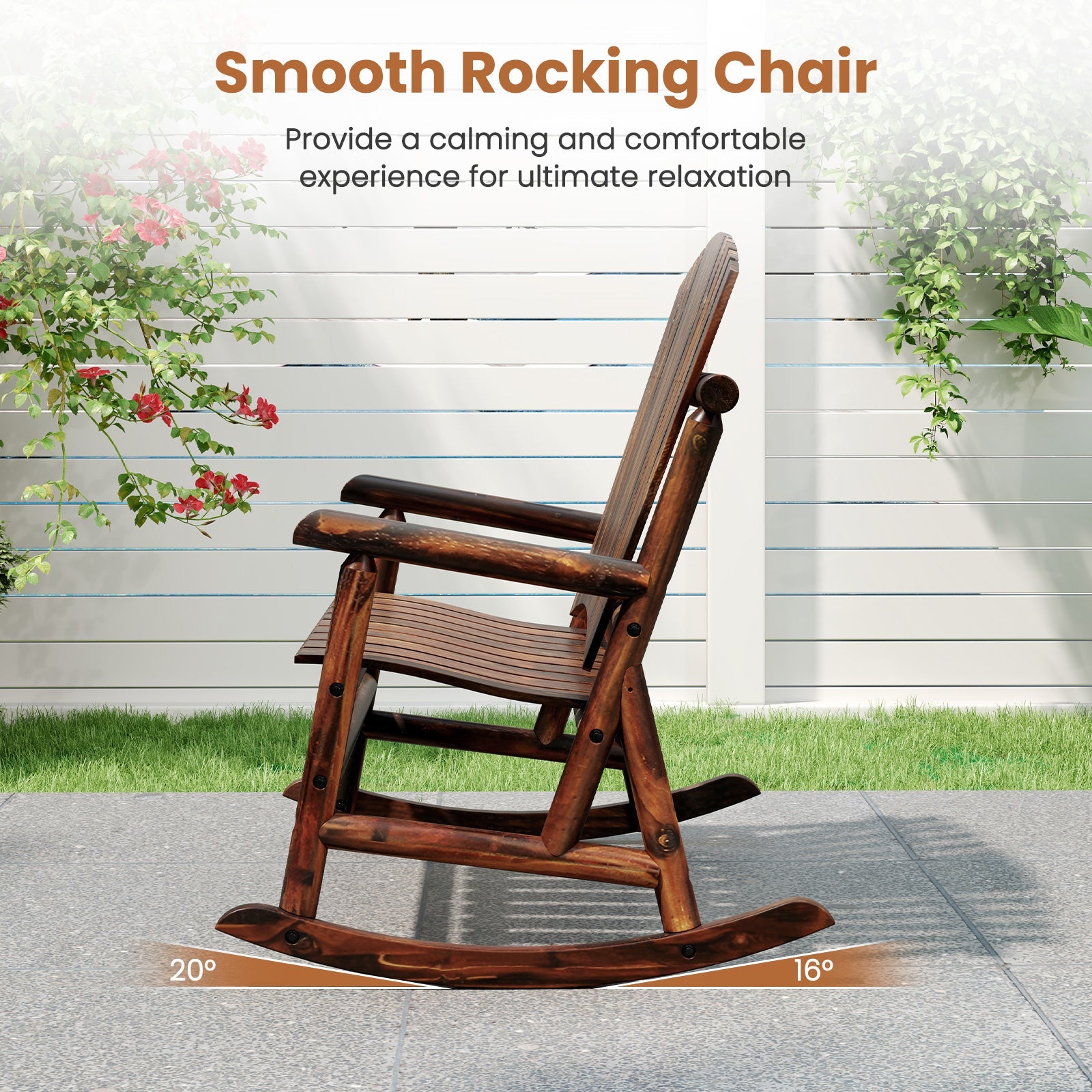 Outdoor Adirondack Double Rocking Chair