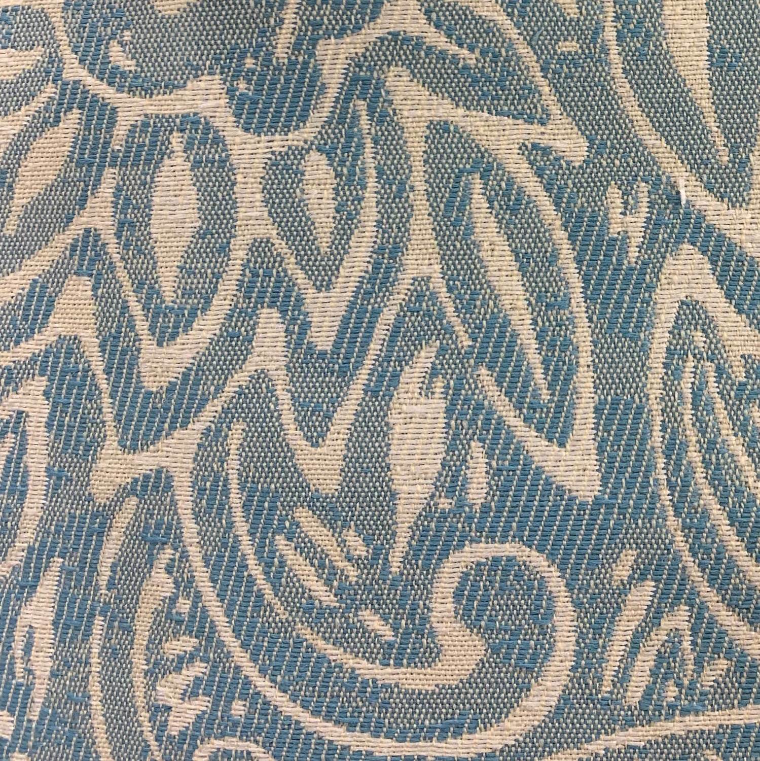 Serene Oasis Blue Floral Luxury Outdoor/Indoor Throw Pillow