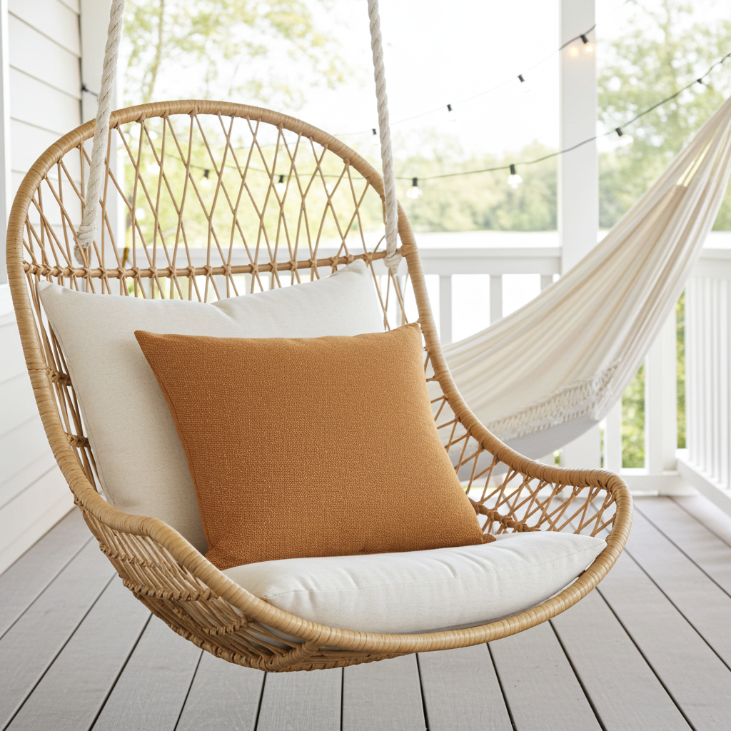 Burnt Sienna Solid Luxury Outdoor/Indoor Throw Pillow