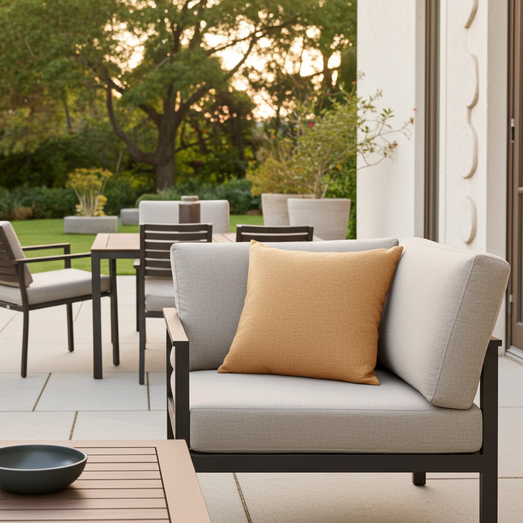 Burnt Sienna Solid Luxury Outdoor/Indoor Throw Pillow
