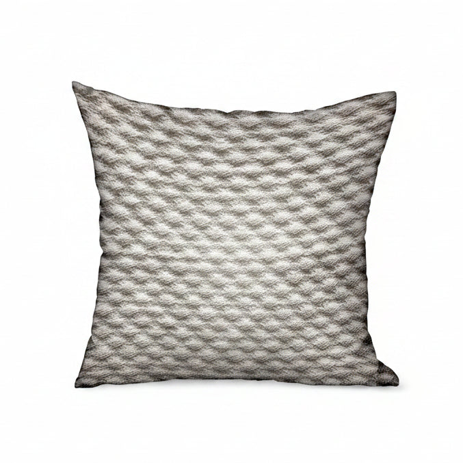 Monroe Bisque Brown Dobby Luxury Outdoor/Indoor Throw Pillow