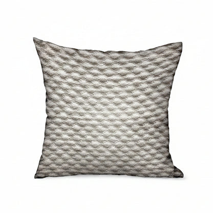 Monroe Bisque Brown Dobby Luxury Outdoor/Indoor Throw Pillow