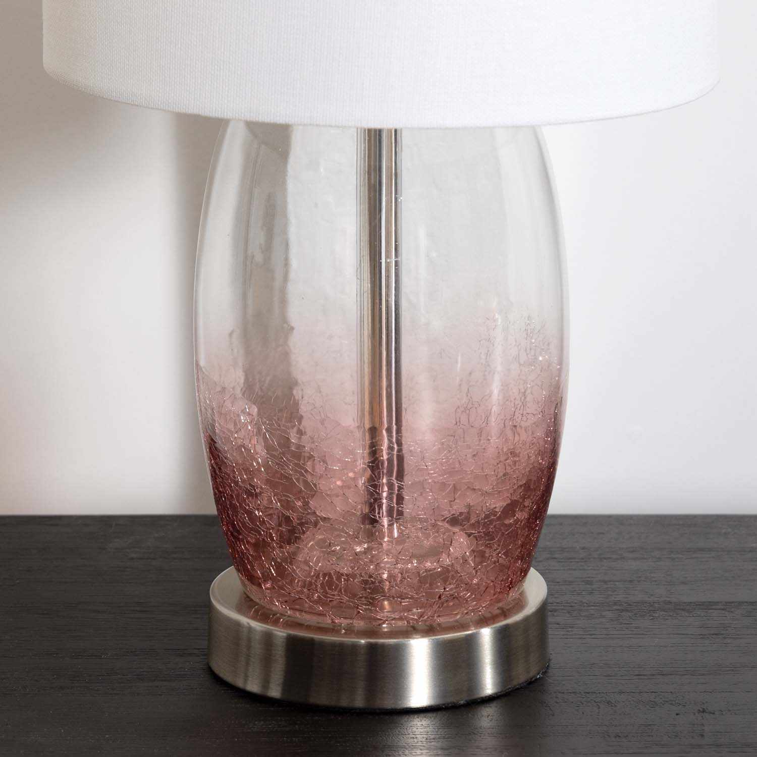 Pertek Pink/White Glass Table Lamp