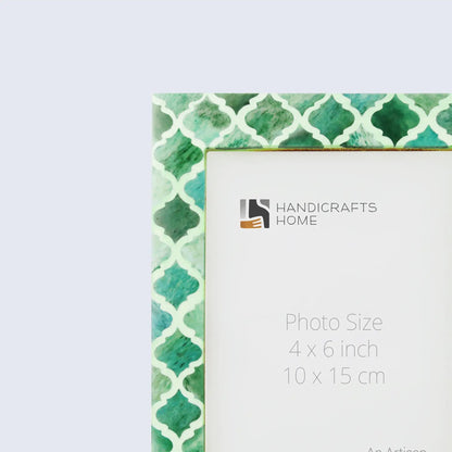 Casablanca Verde Resin Inlay Picture Frames - Set of 2