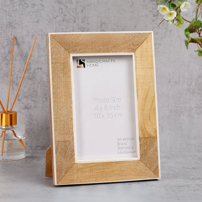 Handmade Wood/Bone Inlay Picture Frame