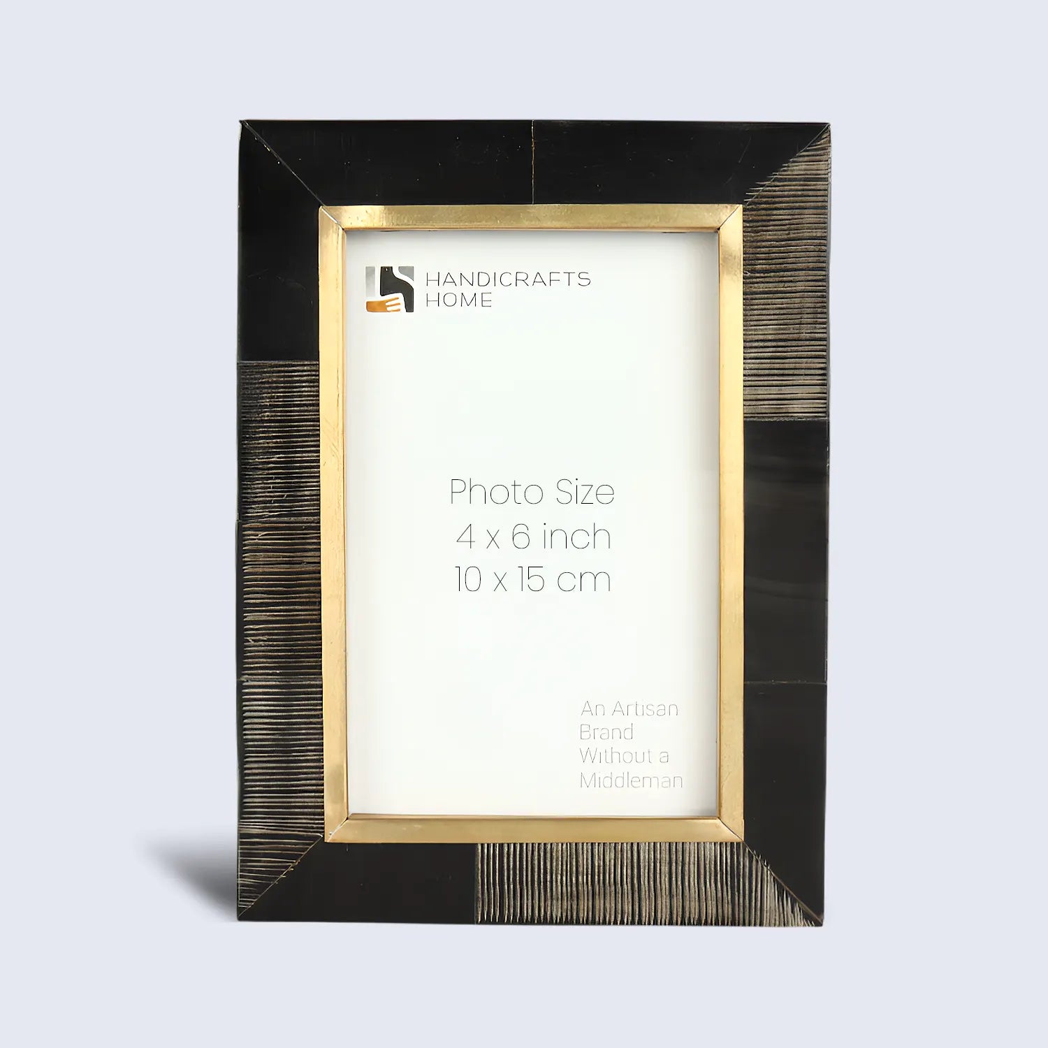 Shagrin Collection Brass &amp; Horn Inlay Picture Frame – 2 Sizes