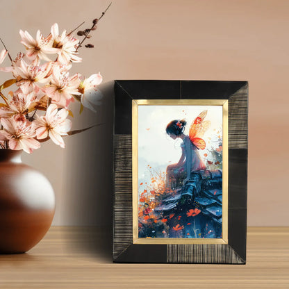 Shagrin Collection Brass &amp; Horn Inlay Picture Frame – 2 Sizes