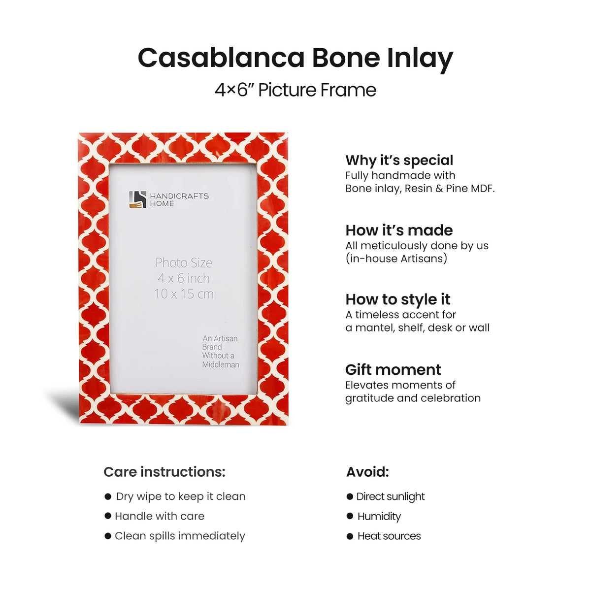 Casablanca Pimienta Resin Inlay Picture Frame Set 2