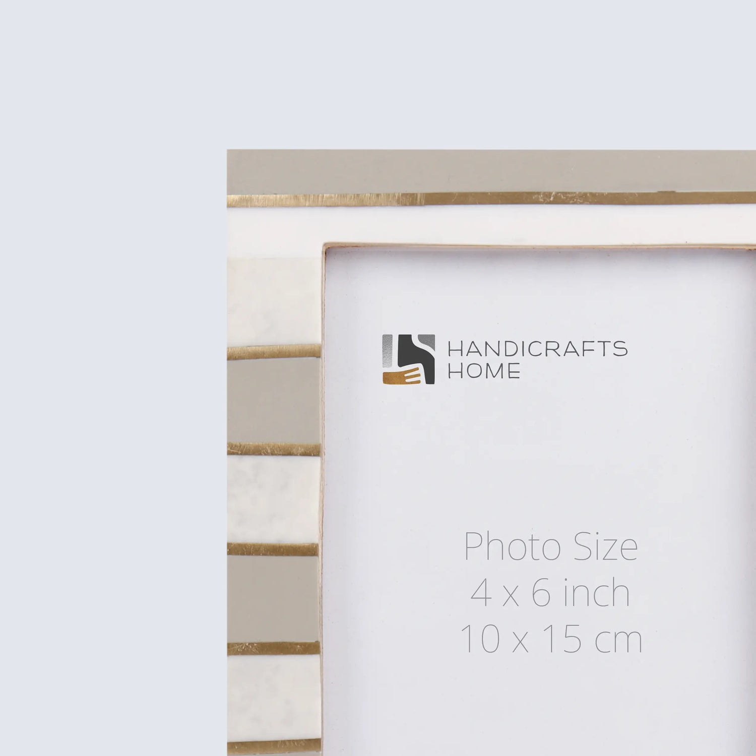 Handmade Bone and Resin Picture Frame