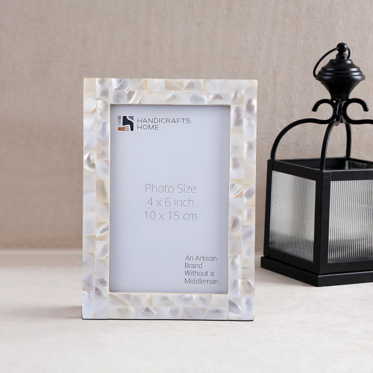 Mother of Pearl Inlay Picture Frame - White