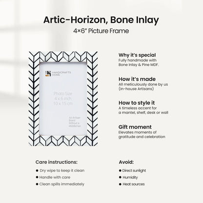 Arctic Horizon Bone Inlay &amp; Resin Frame - Black &amp; White