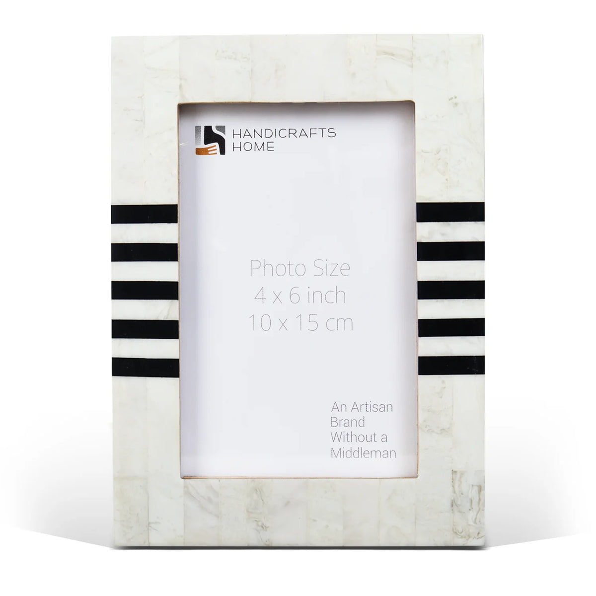 Contour Lado Modern Black &amp; White Resin Inlay Picture Frame