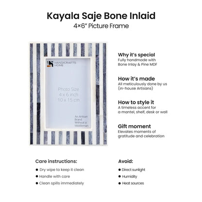 Kayala Saje Bone Inlay Picture Frame
