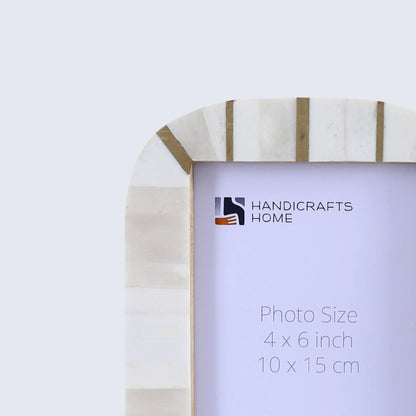 Handmade Bone &amp; Brass Inlay Vista Picture Frame