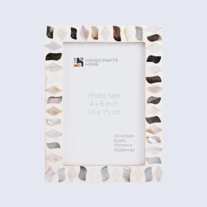 Fossil Pattern Mother of Pearl Handcrafted Resin Inlay Picture Frames