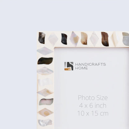 Fossil Pattern Mother of Pearl Handcrafted Resin Inlay Picture Frames