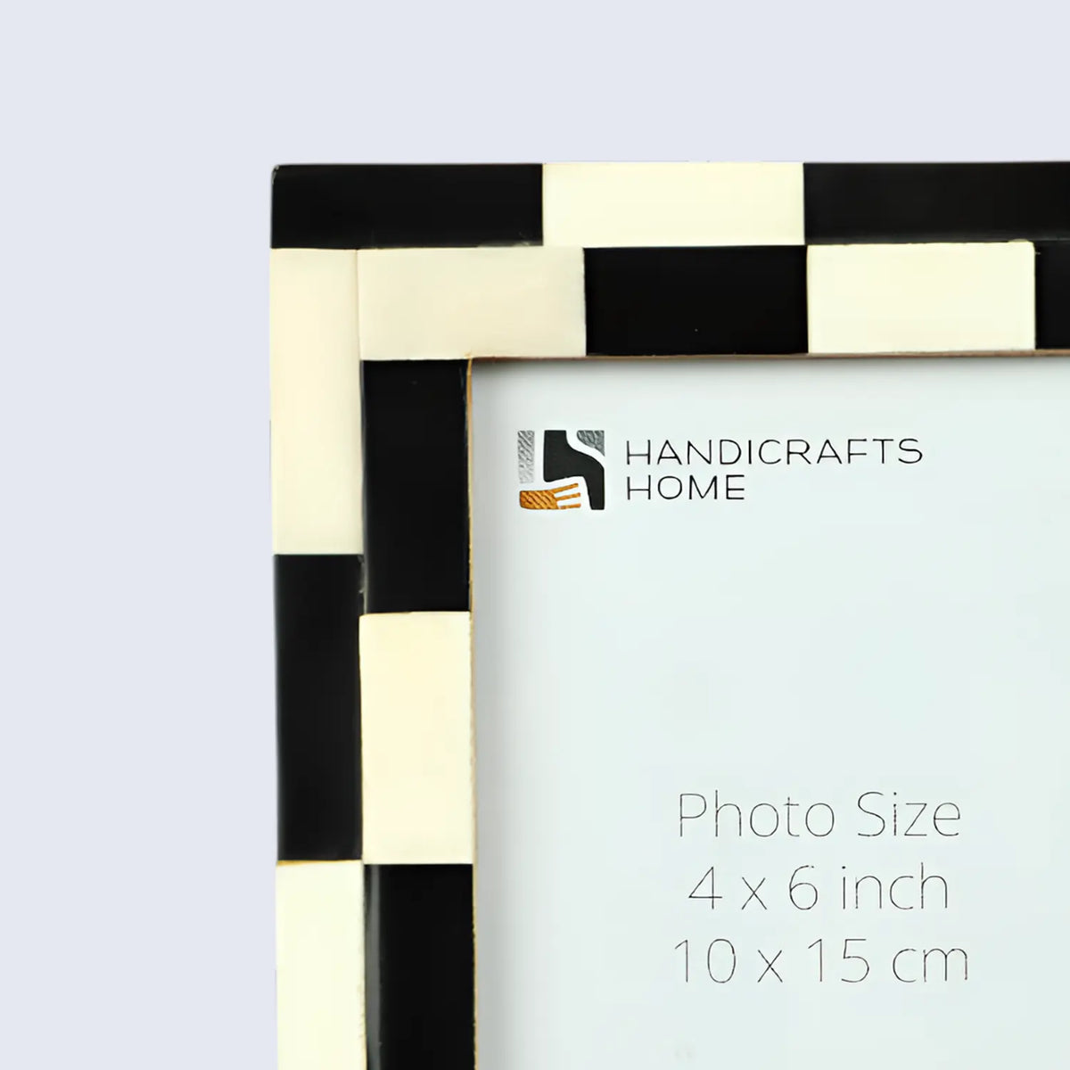 Silhouette Shuffled Collection Bone Inlay Picture Frame - Black &amp; White