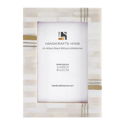 Picture Frame West Coast Bone &amp; Brass Inlay