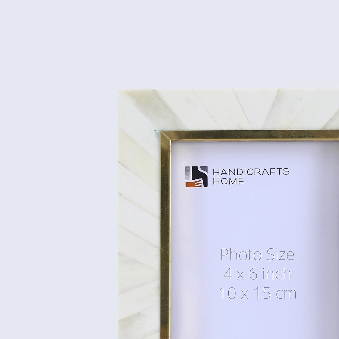 Handmade Bone and Brass Inlay Picture Frame