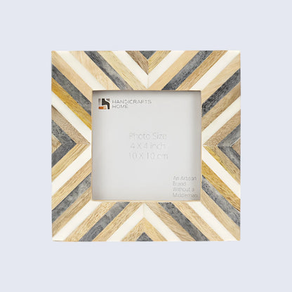 Hypno Daze Pattern Wood &amp; Resin Inlay Handcrafted Picture Frames