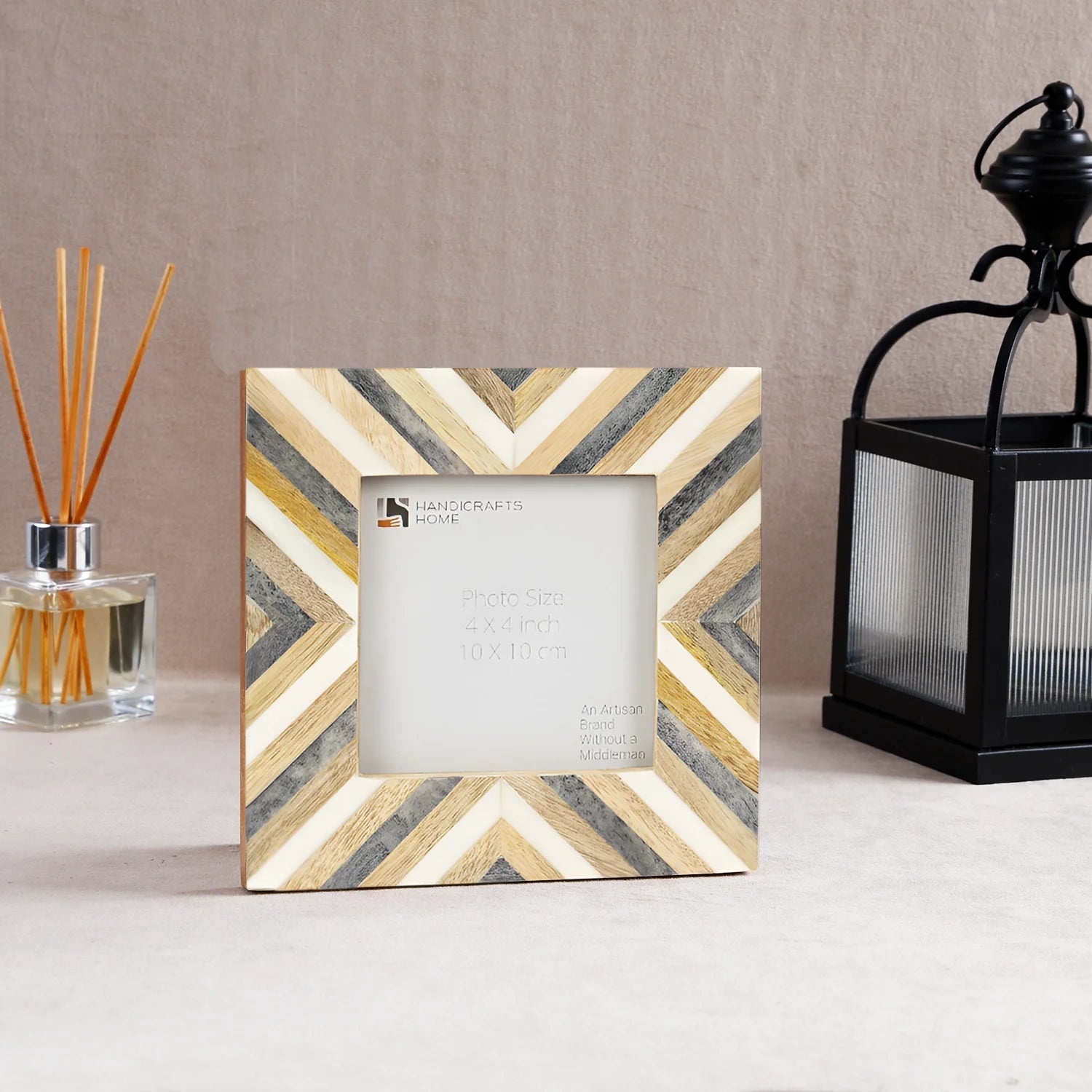 Hypno Daze Pattern Wood &amp; Resin Inlay Handcrafted Picture Frames