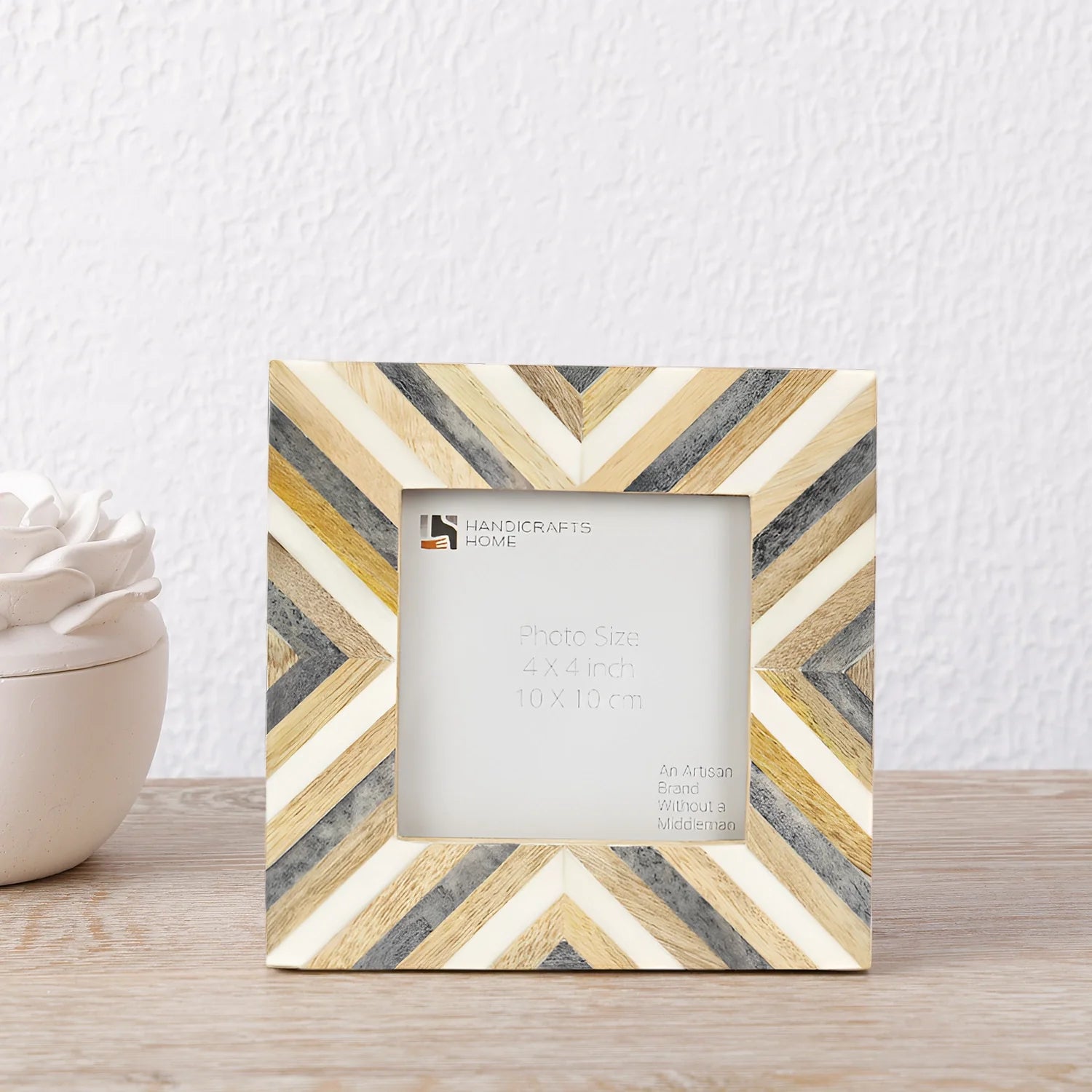 Hypno Daze Pattern Wood & Resin Inlay Handcrafted Picture Frames