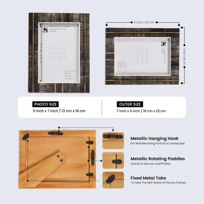 Shagrin Collection Brass, Horn &amp; Resin Inlay Frame
