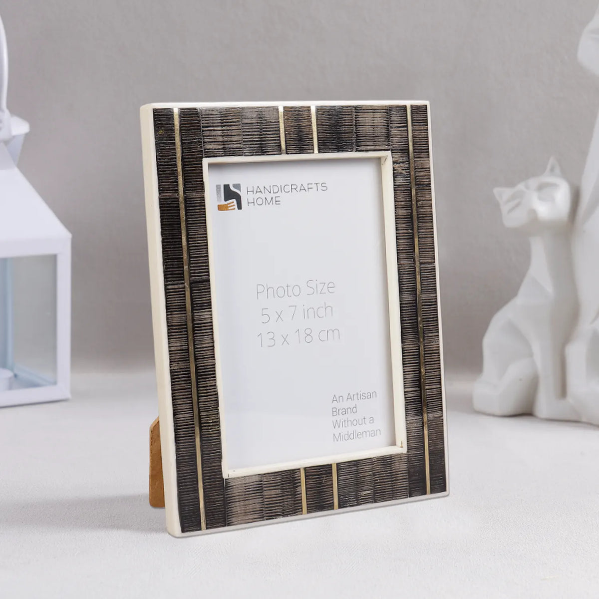 Shagrin Collection Brass, Horn &amp; Resin Inlay Frame