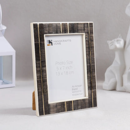 Shagrin Collection Brass, Horn &amp; Resin Inlay Frame