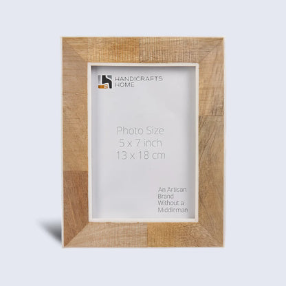 Handmade Wood/Bone Inlay Picture Frame