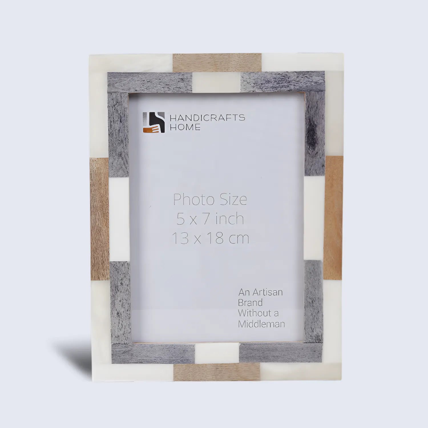 Picture Frame Woodstrip Tile Collection Wood &amp; Bone Inlay Multi – 4x6 &amp; 5x7"