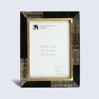 Shagrin Collection Brass &amp; Horn Inlay Picture Frame – 2 Sizes