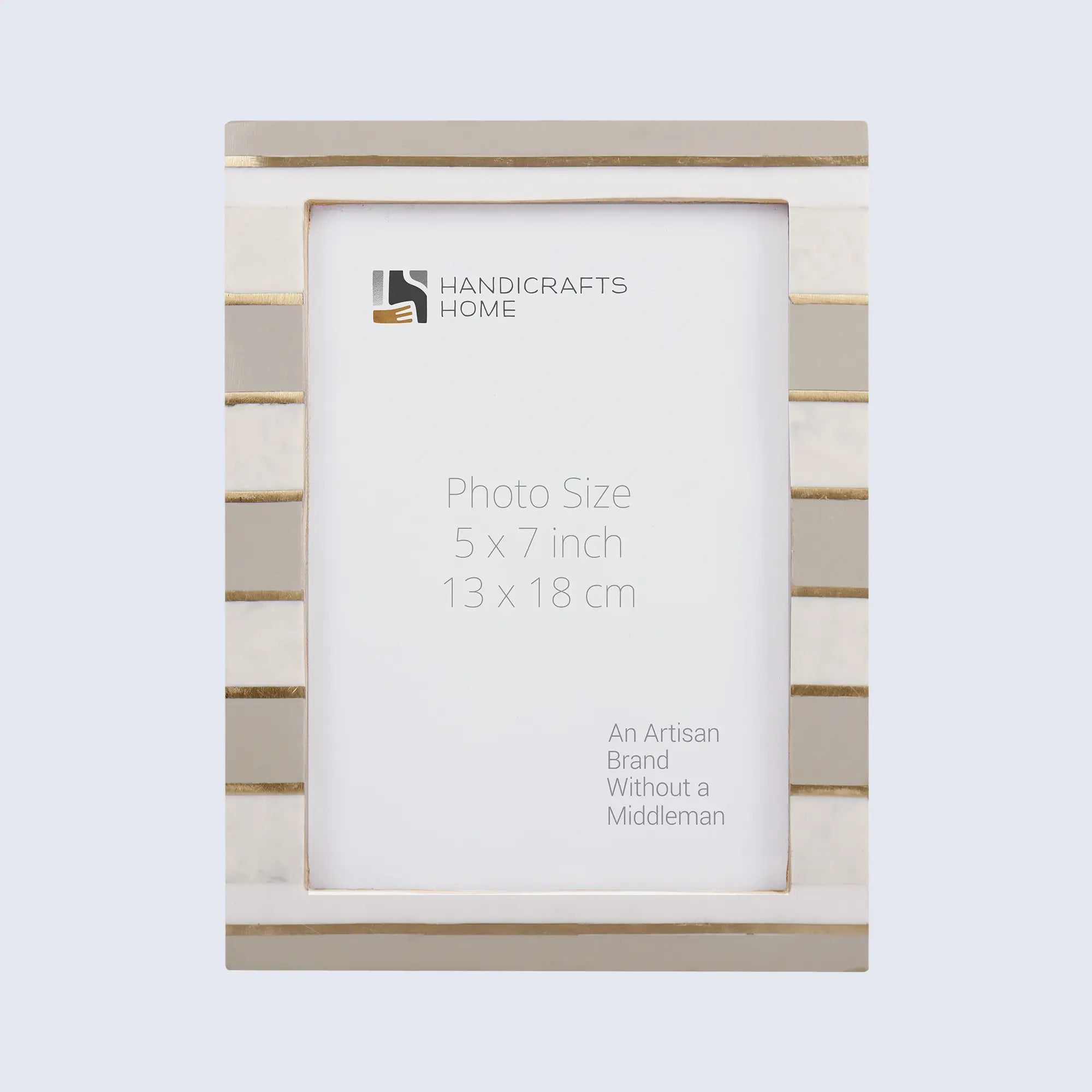 Handmade Bone and Resin Picture Frame