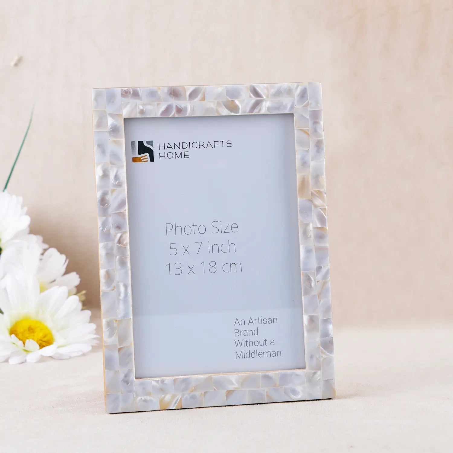 Mother of Pearl Inlay Picture Frame - White