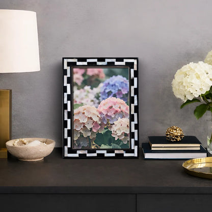 Pearlescent Tiptoe Mother of Pearl &amp; Resin Inlay Picture Frame