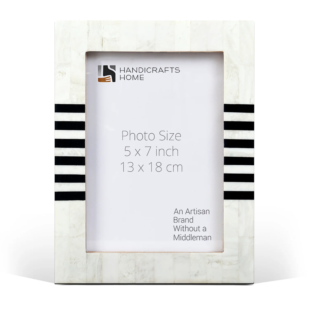 Contour Lado Modern Black &amp; White Resin Inlay Picture Frame