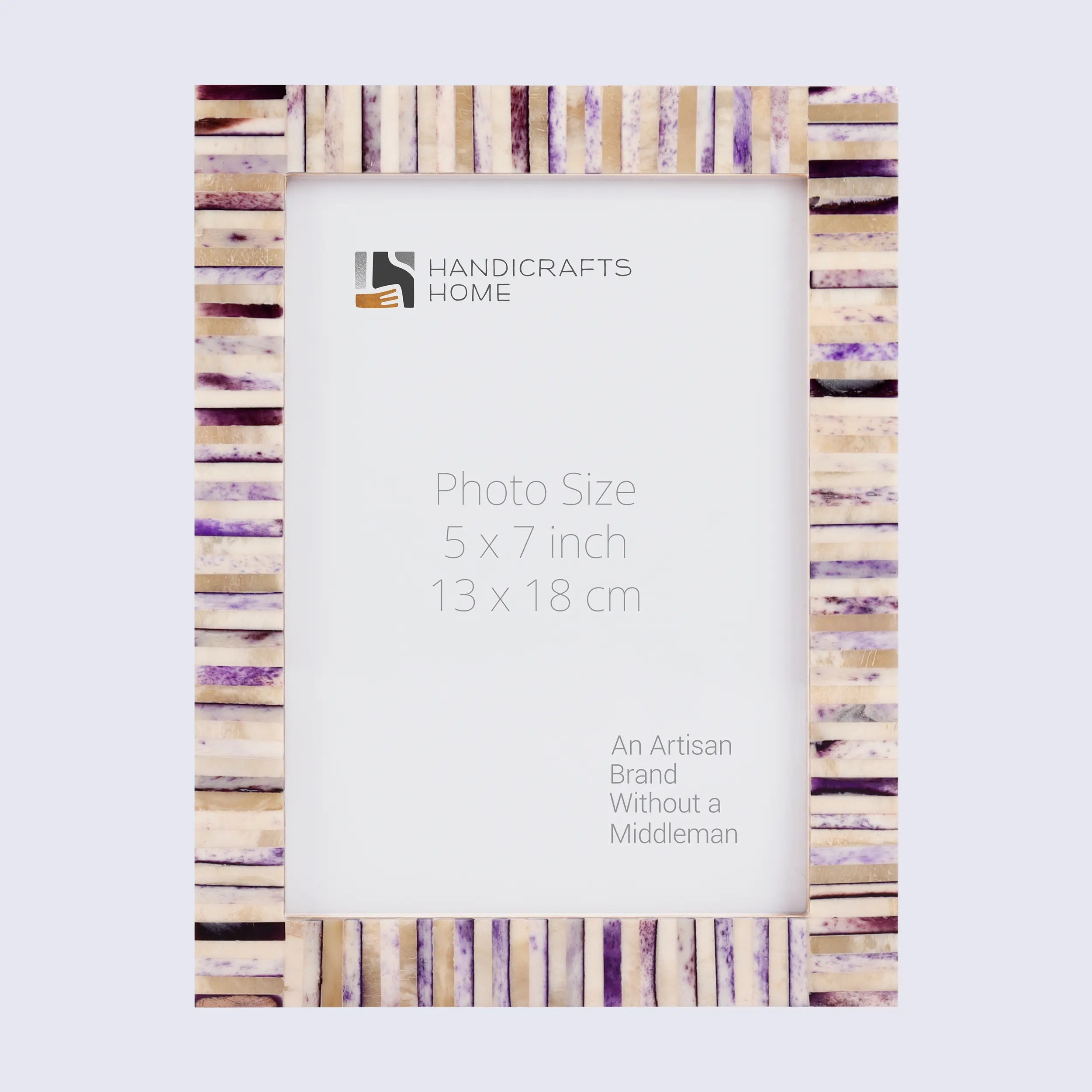 Handcrafted Pearlescent Bone Inlay Picture Frames