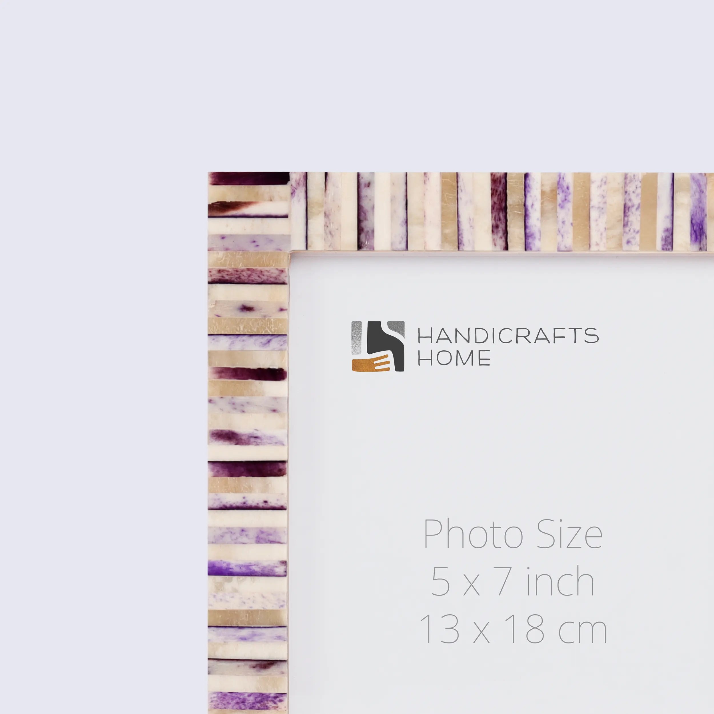 Handcrafted Pearlescent Bone Inlay Picture Frames