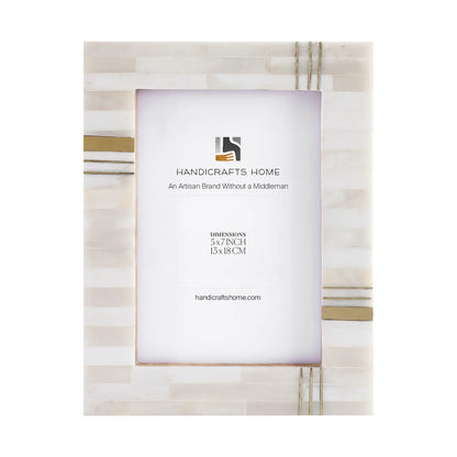 Picture Frame West Coast Bone &amp; Brass Inlay