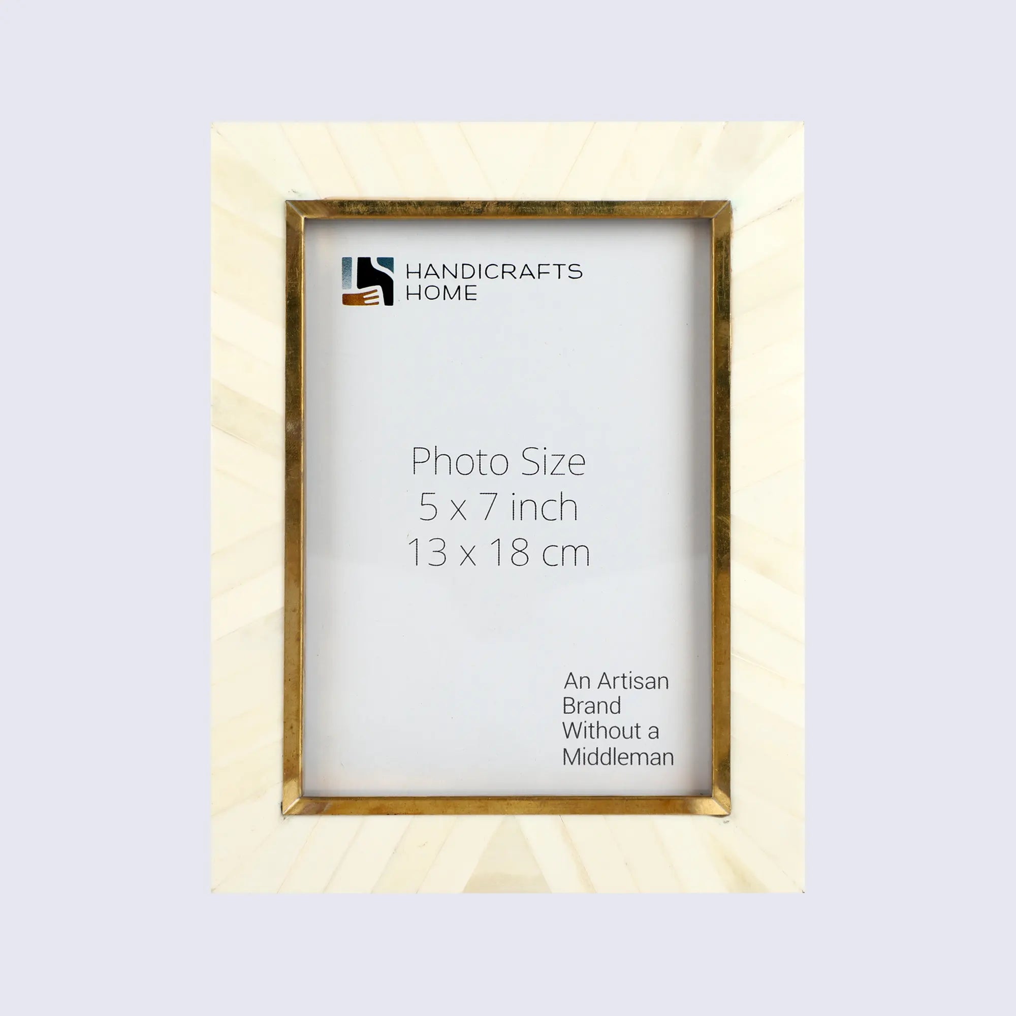 Handmade Bone and Brass Inlay Picture Frame