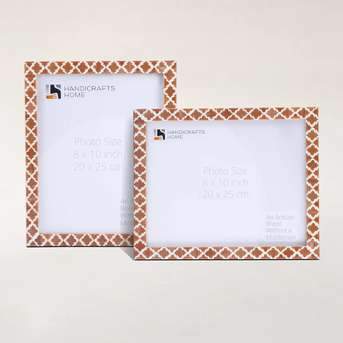 Casablanca Mocha Resin Inlay Picture Frames - Set of 2