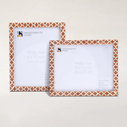 Casablanca Mocha Resin Inlay Picture Frames - Set of 2