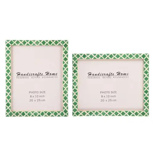 Casablanca Verde Resin Inlay Picture Frames - Set of 2