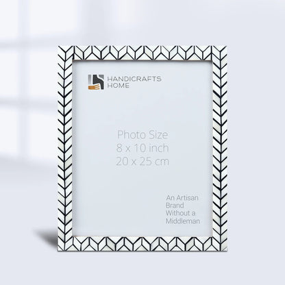 Arctic Horizon Bone Inlay &amp; Resin Frame - Black &amp; White