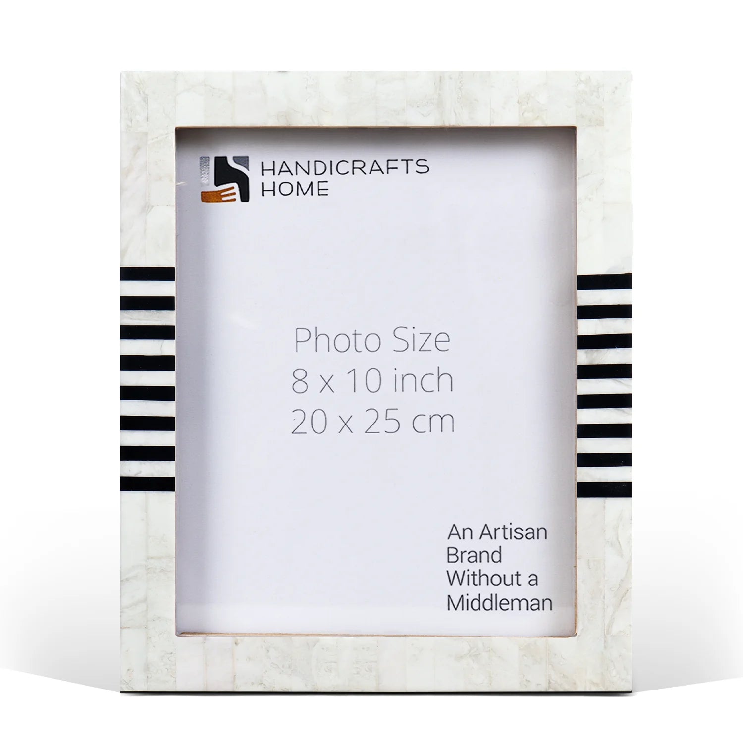 Contour Lado Modern Black &amp; White Resin Inlay Picture Frame