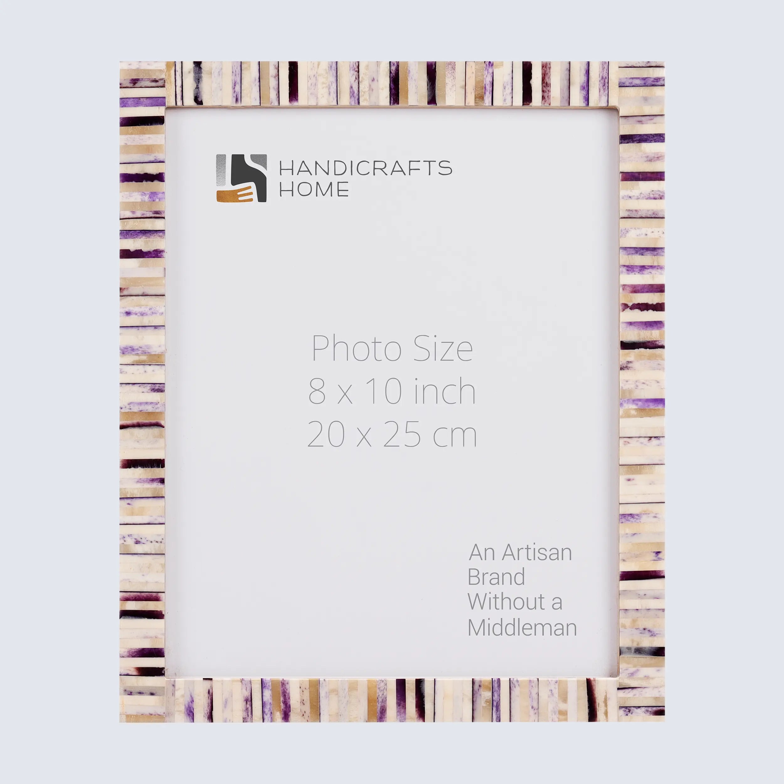 Handcrafted Pearlescent Bone Inlay Picture Frames