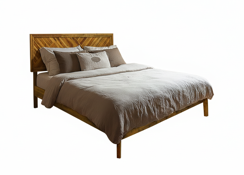 Acacia Sierra Deluxe Solid Wood Bed Frame - in Ebony, Walnut, or Early American