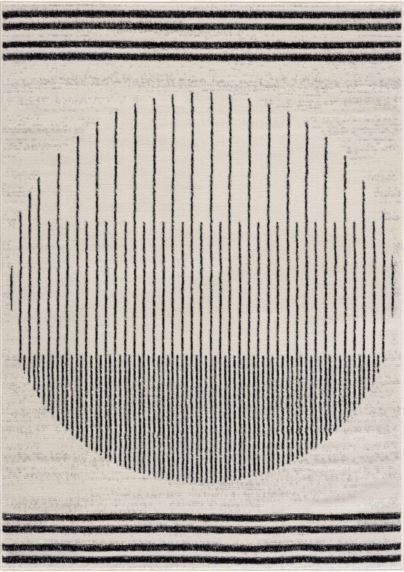 Angus Black&amp;White Geometric Area Rug