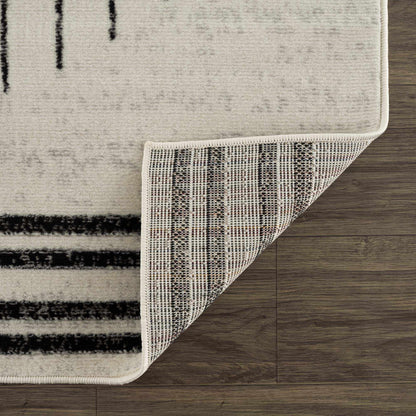 Angus Black&amp;White Geometric Area Rug