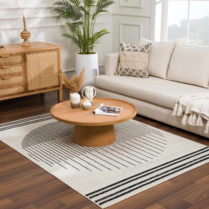 Angus Black&amp;White Geometric Area Rug